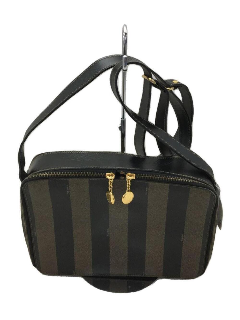 Fendi Pecan Shoulder Bag Black Stripe